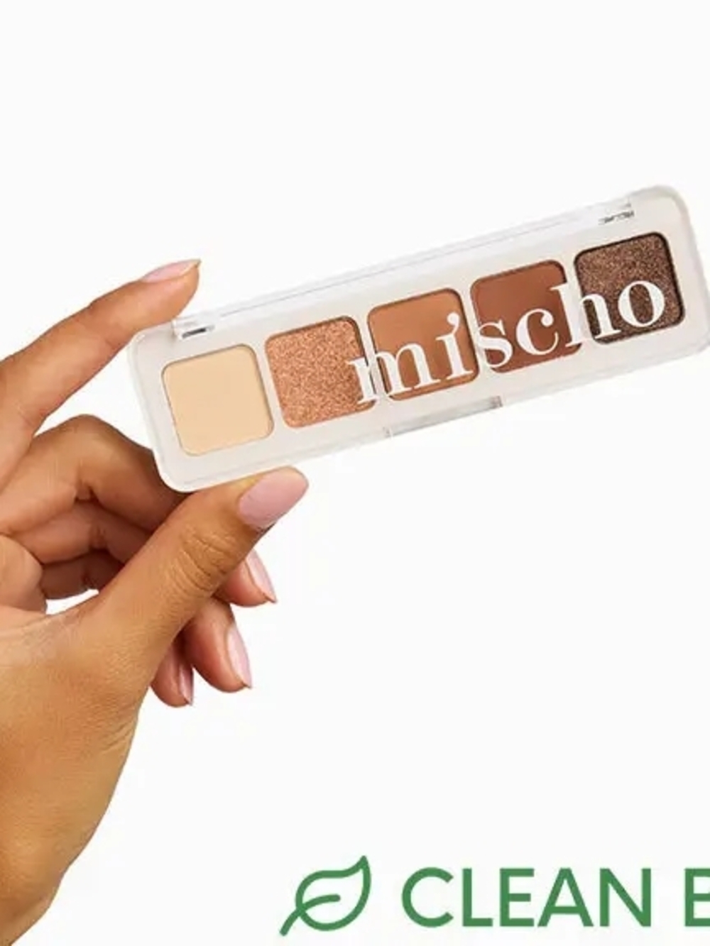 Mischo Warm Nude Eyeshadow Mini Palette - Neutral Brown & Champagne